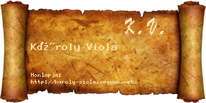 Károly Viola névjegykártya